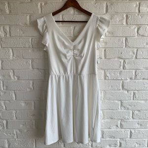 Lily White OFF WHITE Dress Tie Back Size Large NWT